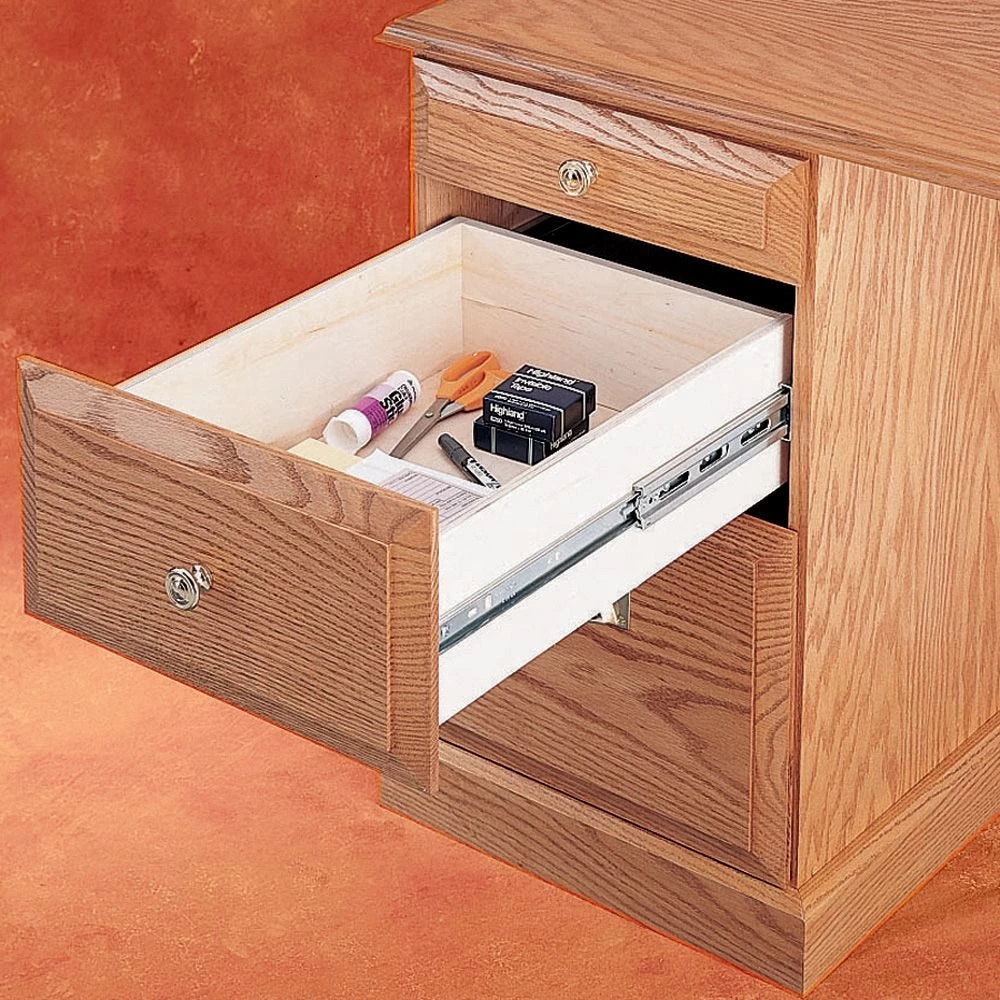 100-lb. Self-Closing Full Extension Drawer Slides - Centerline® 757 SC (16" To 22") - Image 2