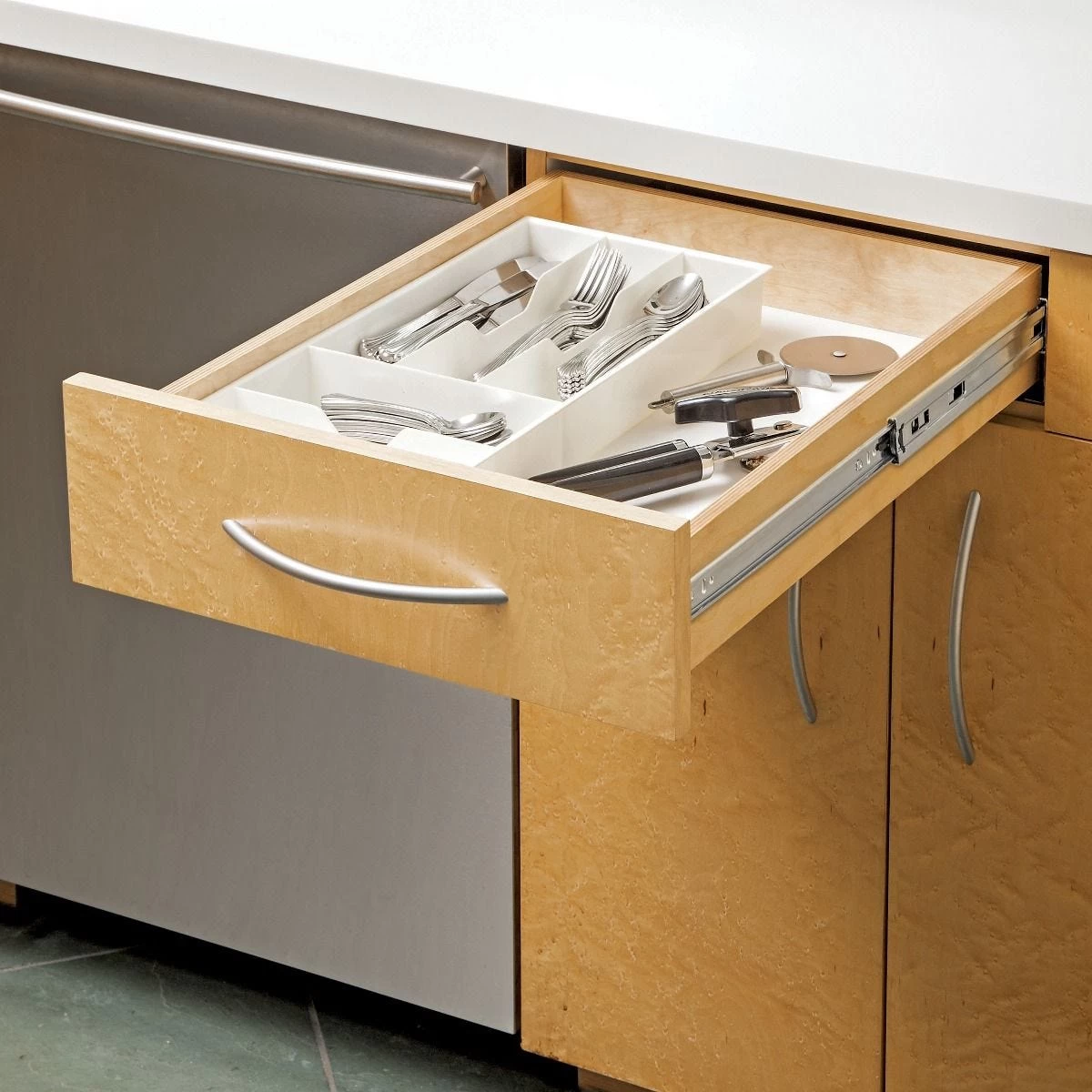 100-lb. Self-Closing Full Extension Drawer Slides - Centerline® 757 SC (16" To 22") - Image 5