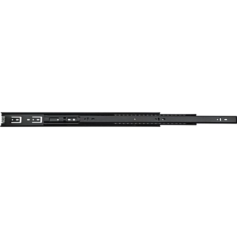 100-lb. Black Over-Travel Drawer Slides - Centerline® 757 (10" To 24")