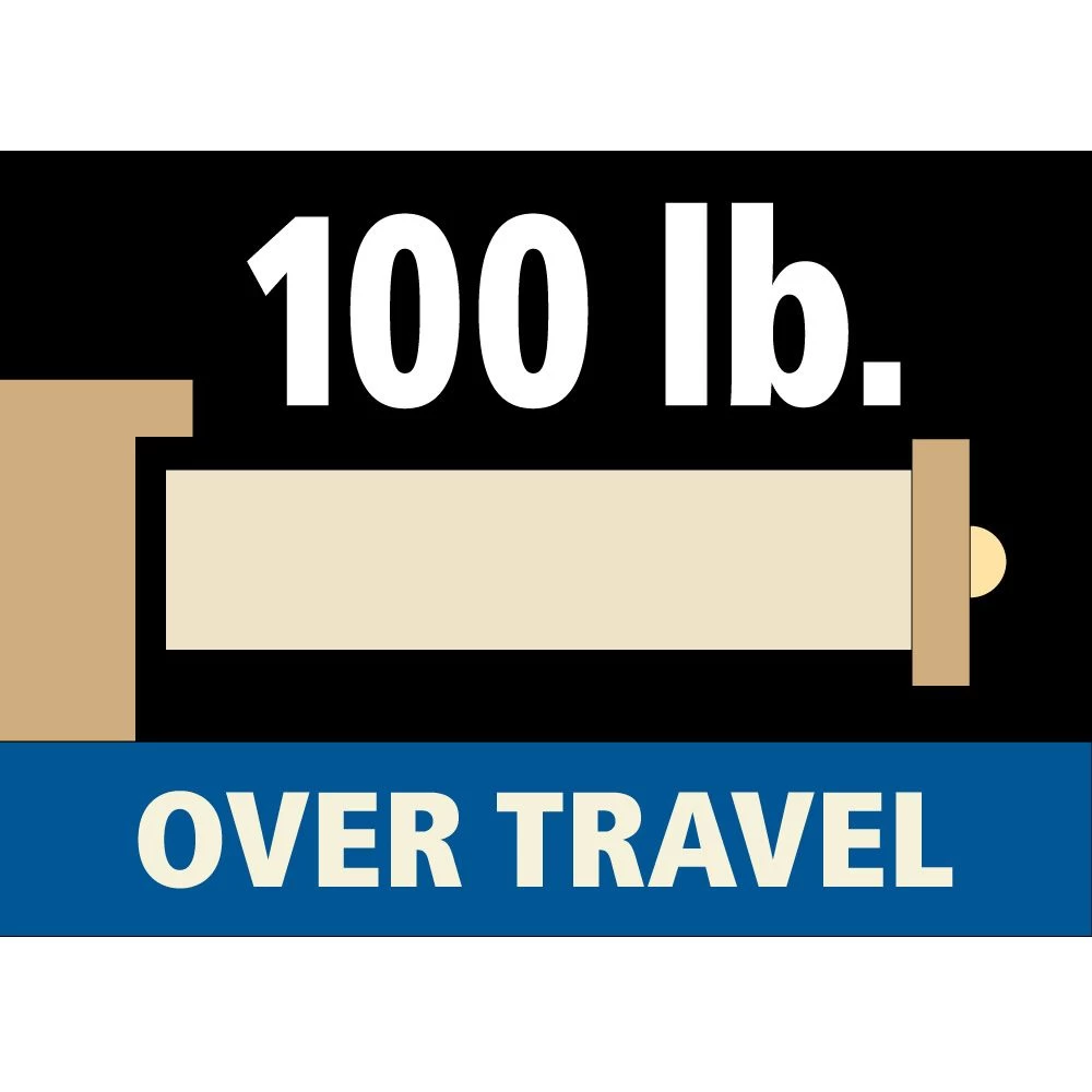 100-lb. Black Over-Travel Drawer Slides - Centerline® 757 (10" To 24") - Image 2