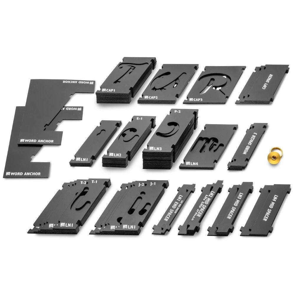 Rockler Interlock Signmaker's Templates, Script Font - Image 8