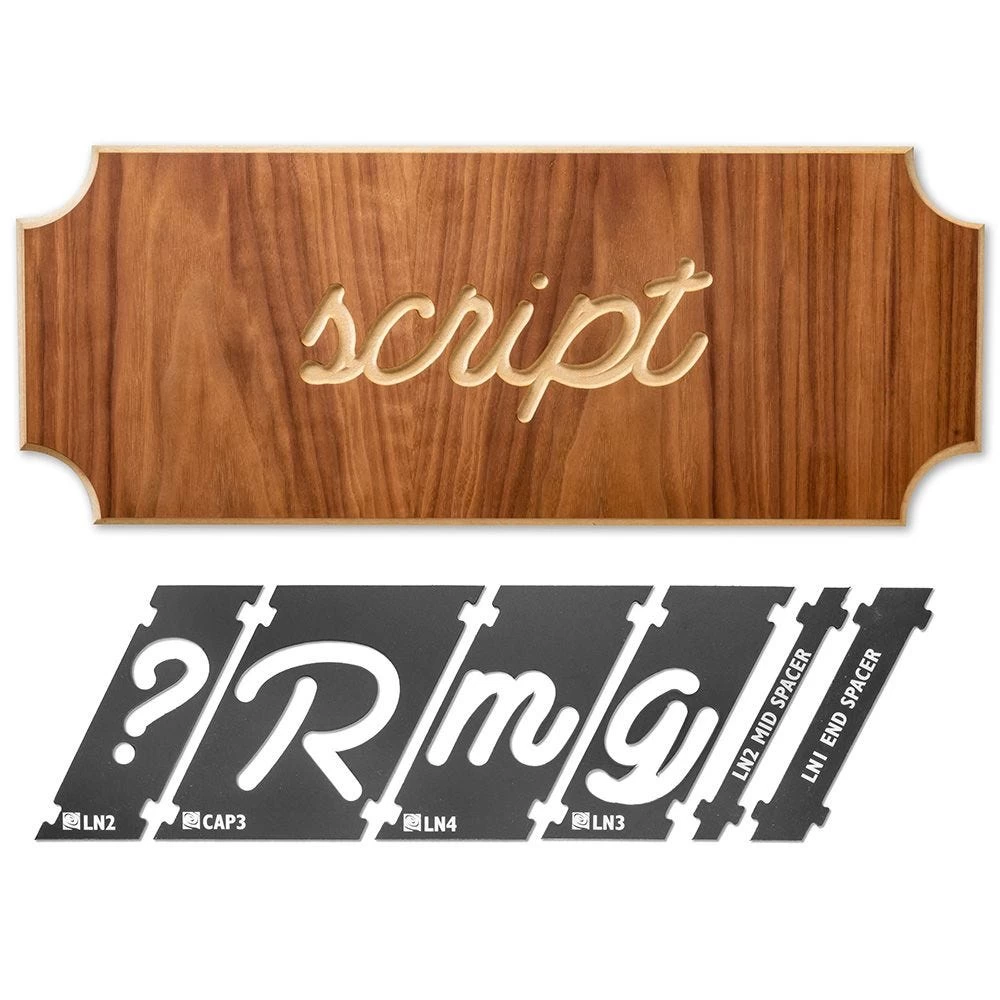 Rockler Interlock Signmaker's Templates, Script Font - Image 4