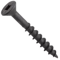 Centerline #10 X 1-1/4'' Flat Head Square Drive Wood Screws, Black, 100-Pack
