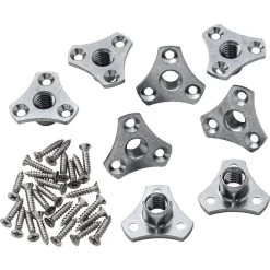 Screw-On Tee Nuts 3/8" X 16 TPI, 8 Pack