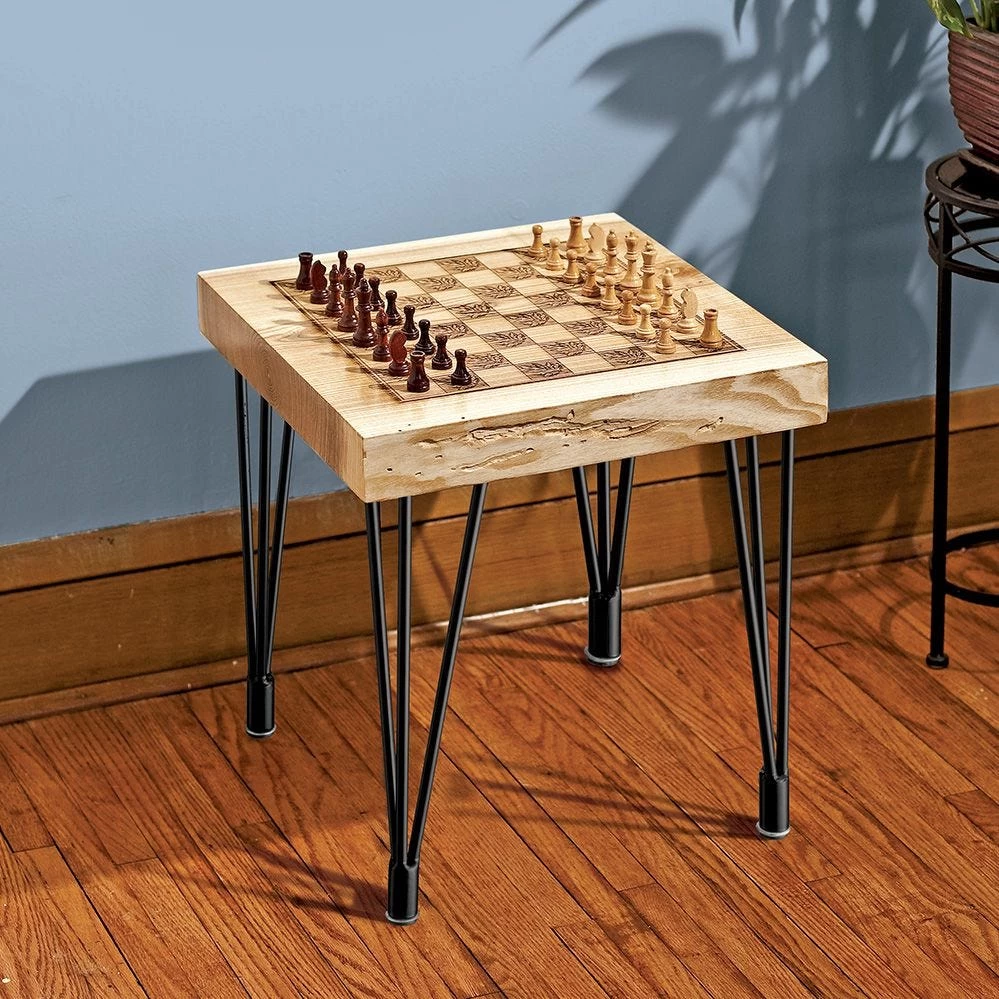 I-Semble 3-Rod Hairpin Table Legs W/Adjustable Feet, 4-Pack, Black - Image 3