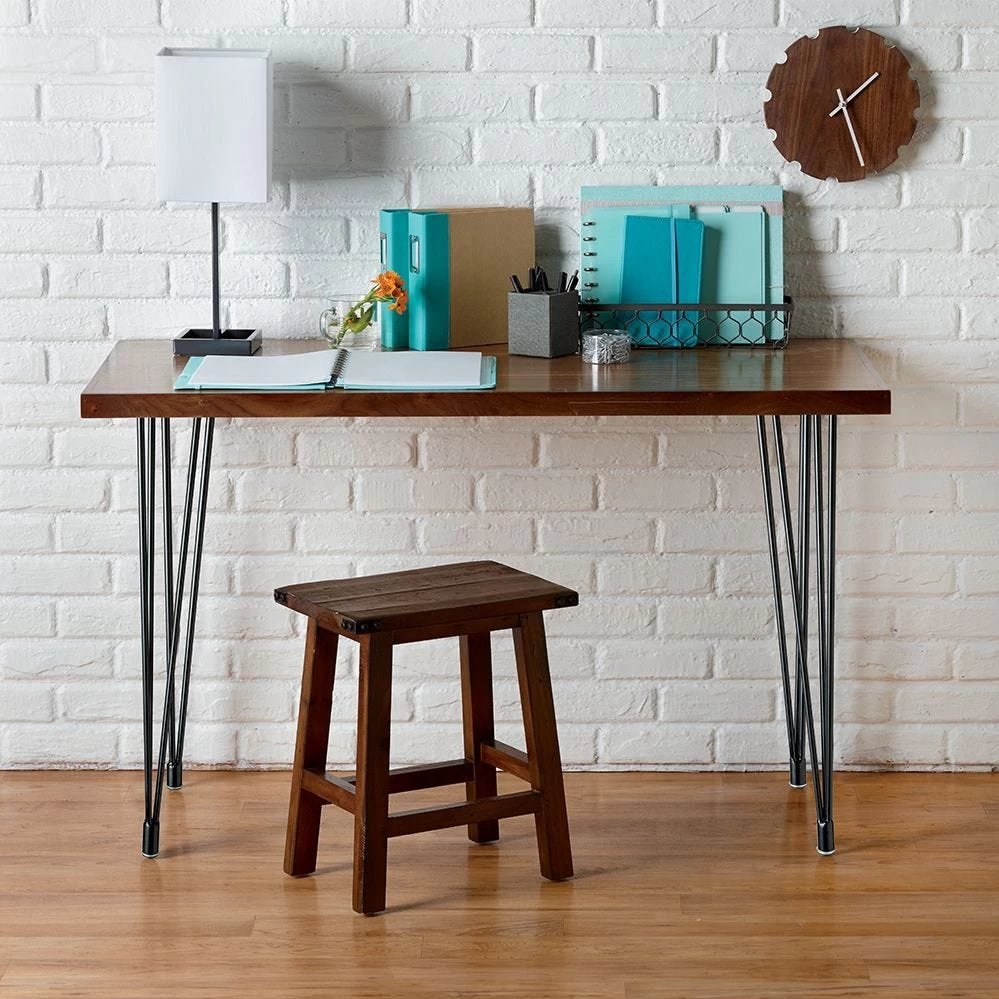 I-Semble 3-Rod Hairpin Table Legs W/Adjustable Feet, 4-Pack, Black - Image 8