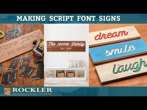 Rockler Interlock Signmaker's Templates, Script Font